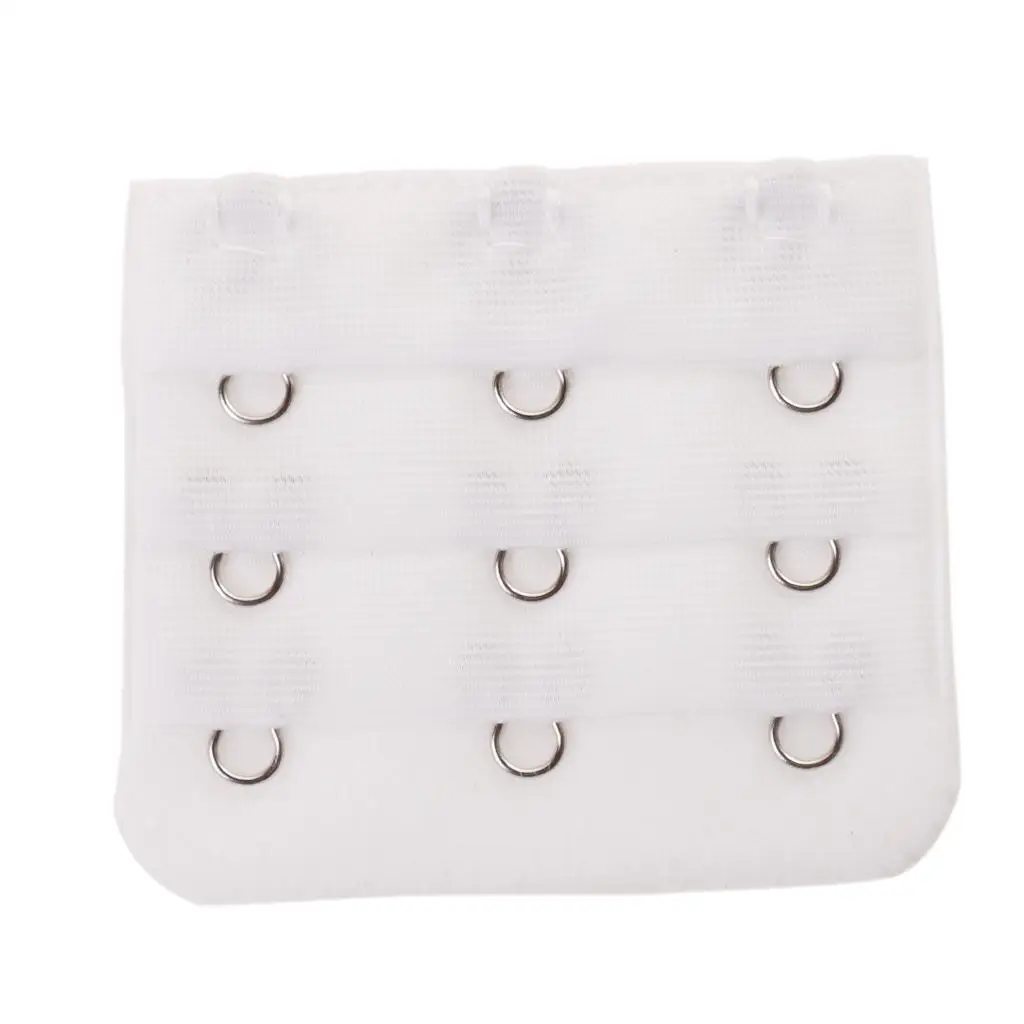 Polyester Bra Extender 3 Hook Adjustable Band Extension for Bras with Wide Straps Plus Size Fit