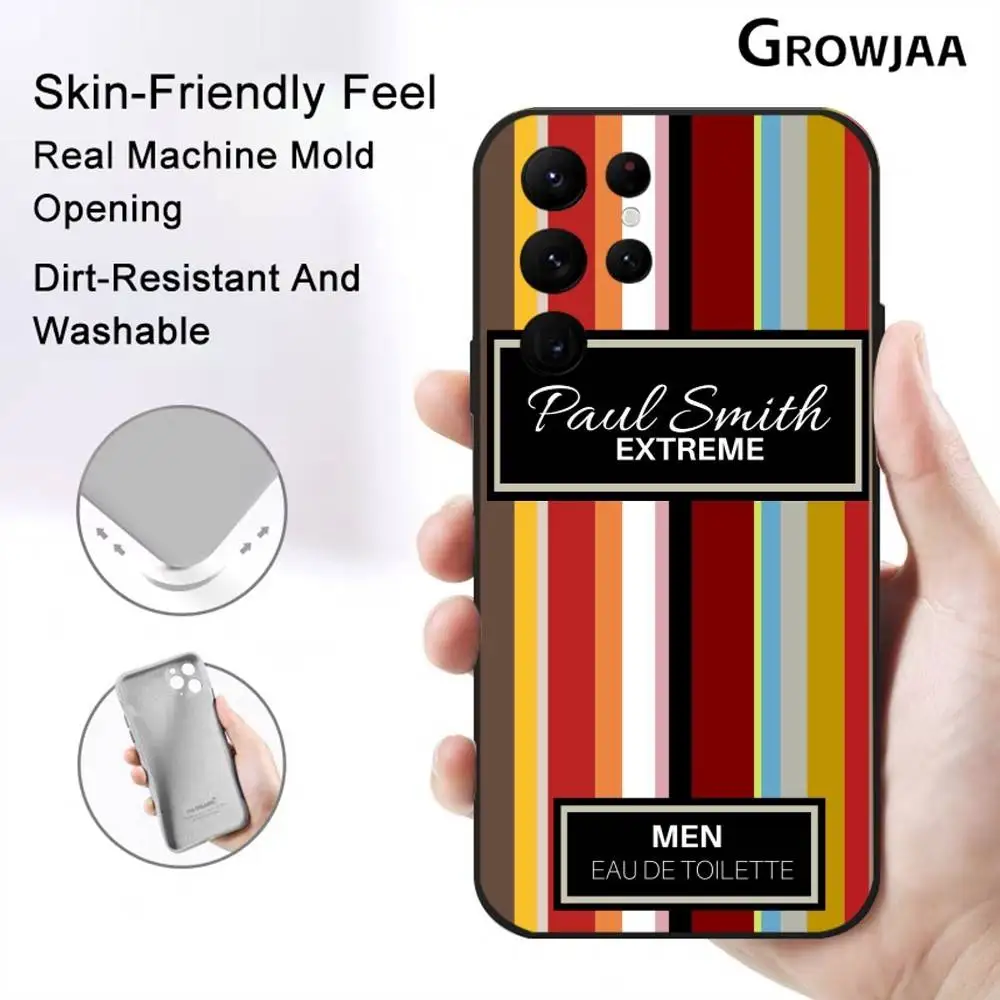 S-Smith ファッション P-Paul スマホケース Samsung Galaxy S25 S24 S22 S23 Ultra S21 S20 Plus 5G 用 フロスト加工 滑り止め フルソフトケース