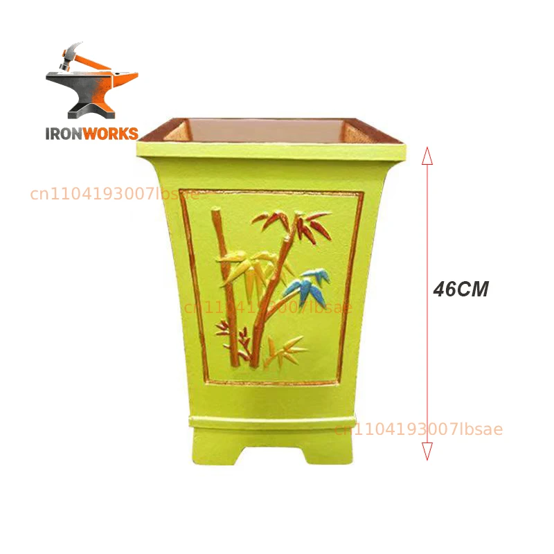 Height 46cm Flower Pot Mold Cement Four-corner Bonsai cast-in-place Model potted Plastic thickening