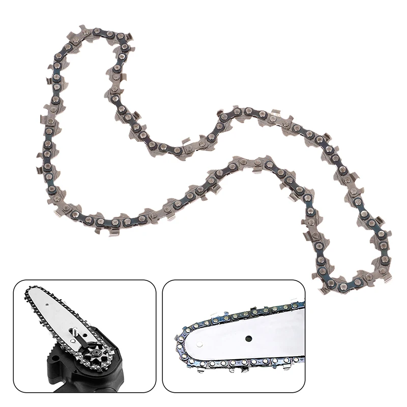 (.) 4/6/8/12/14/16 Inch Metal Chainsaw Chain Spare Parts Link Chainsaw Saw Chain Blade For Electric Saw Accessories Wood Cutting