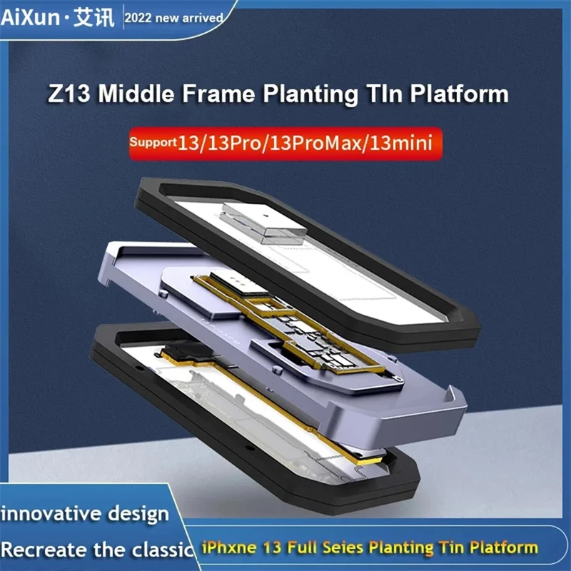 

AIXUN Z13 Middle Frame Reballing Tin Planting Platform For IP 13 Series Motherboard Middle Layer BGA Reball Fixture