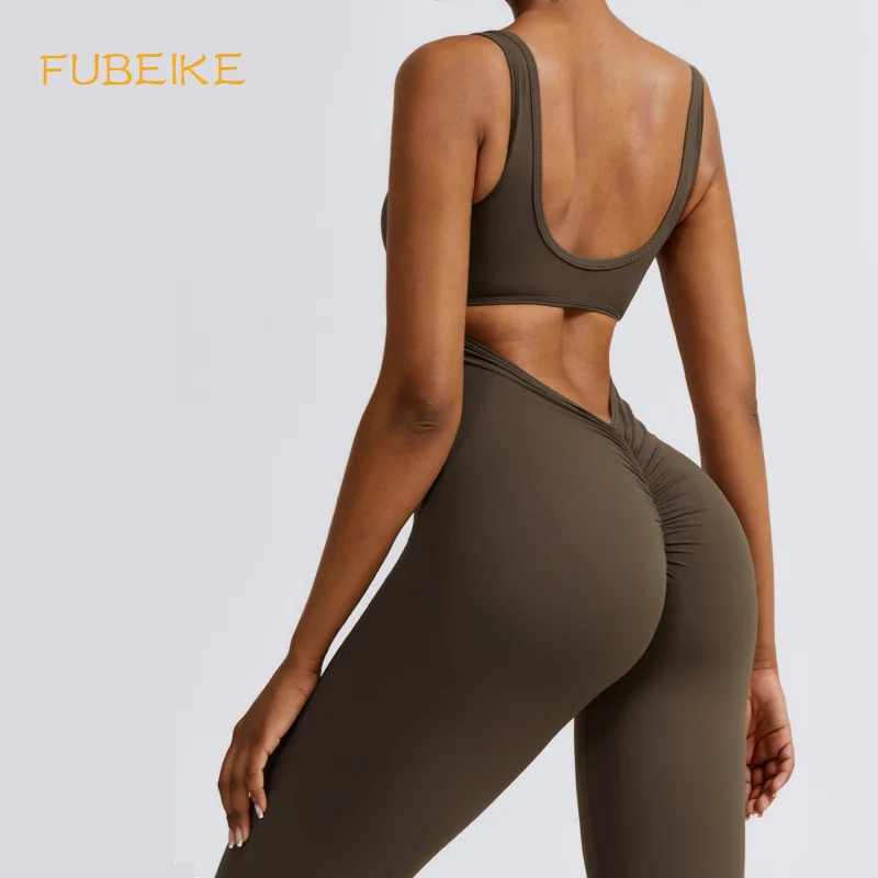 

FUBEIKE Sexy Jumpsuits Winter Hip Raise Bodycon Summer New Sleeveless Backless Outdoor Fashion Casual Sportswear Bodysuits