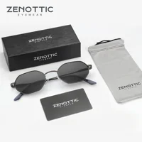 ZENOTTIC Retro pequeño polígono gafas de sol polarizadas mujeres Metal UV400 gafas de sol hombres antideslumbrantes UV400 gafas de conducción