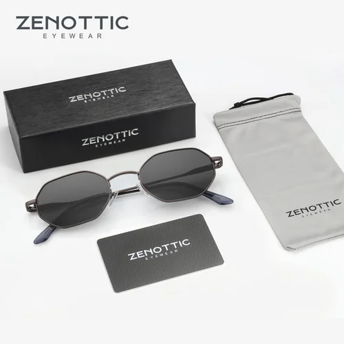 ZENOTTIC Retro pequeño polígono gafas de sol polarizadas mujeres Metal UV400 gafas de sol hombres antideslumbrantes UV400 gafas de conducción