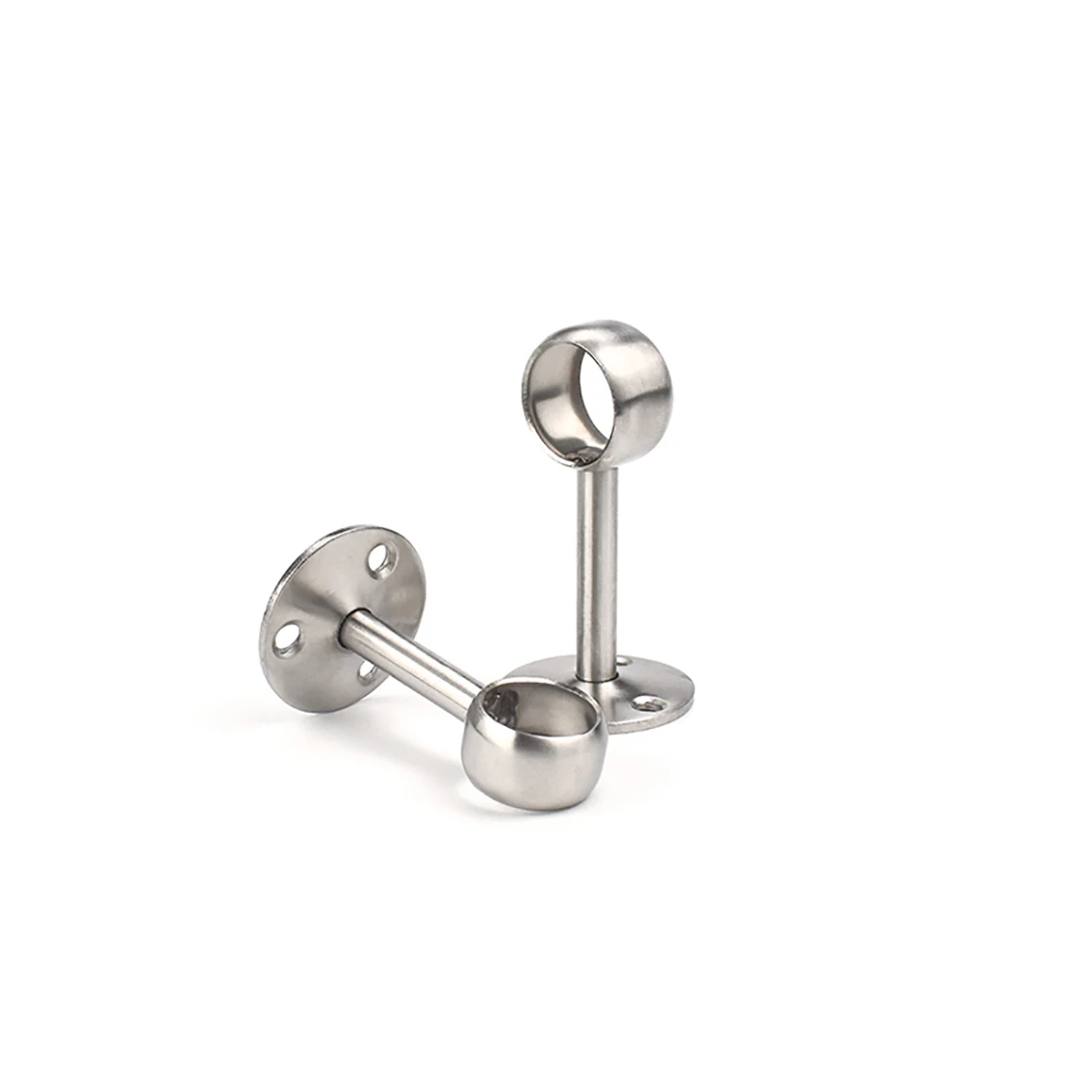 Thicken Stainless Flange Tube Holder for Wardrobe Curtain Cloth Rod Seat Round Tube Seats Bracket Household Furniture Hardware