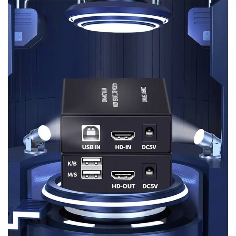 NEW HOT In Stock-4K 120M -Compatible KVM Extender 120M Over RJ45 Ethernet EU PLUG