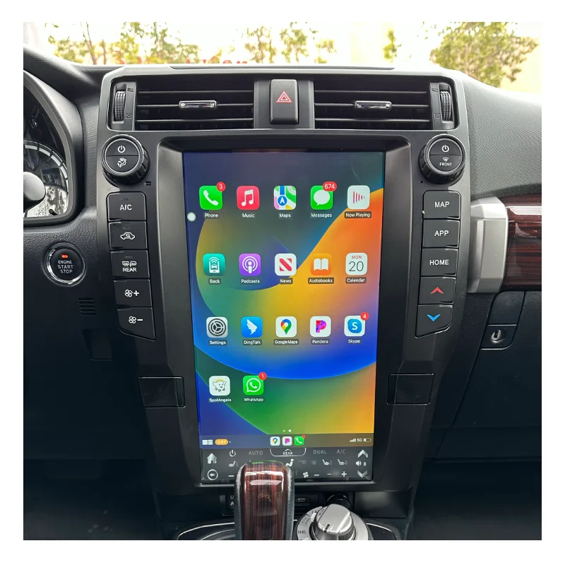 

15,6-дюймовый Android 12 Carplay Gps Navi Tesla с вертикальным экраном, автомобильное радио для Toyota 4Runner 2010 2018 2022 2024