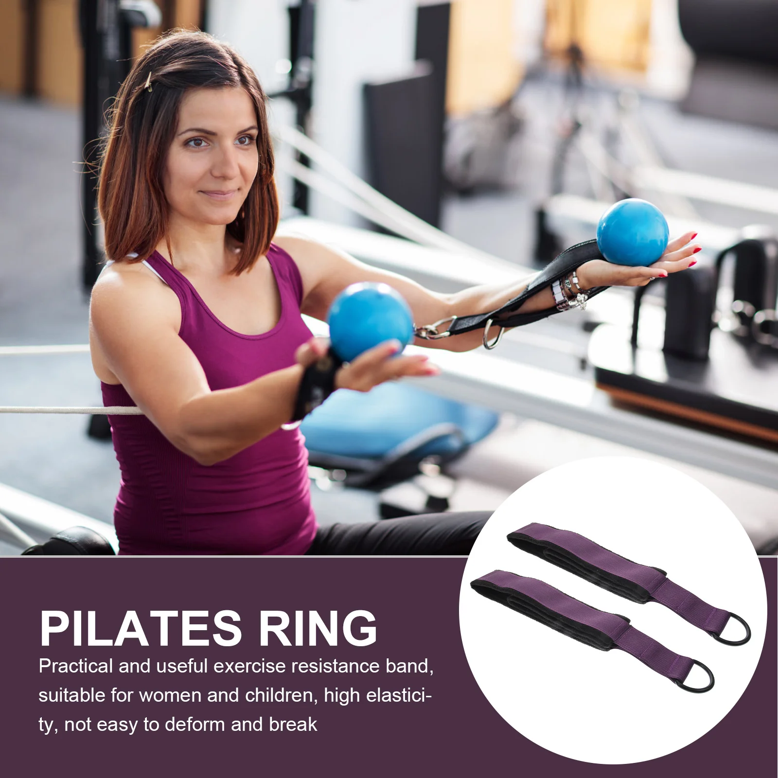 

2Pcs Yoga Stretch Bands Elastic Resistance Straps for Home Fitness Pilates Workout Body Shaping Exercise Bands High Durability