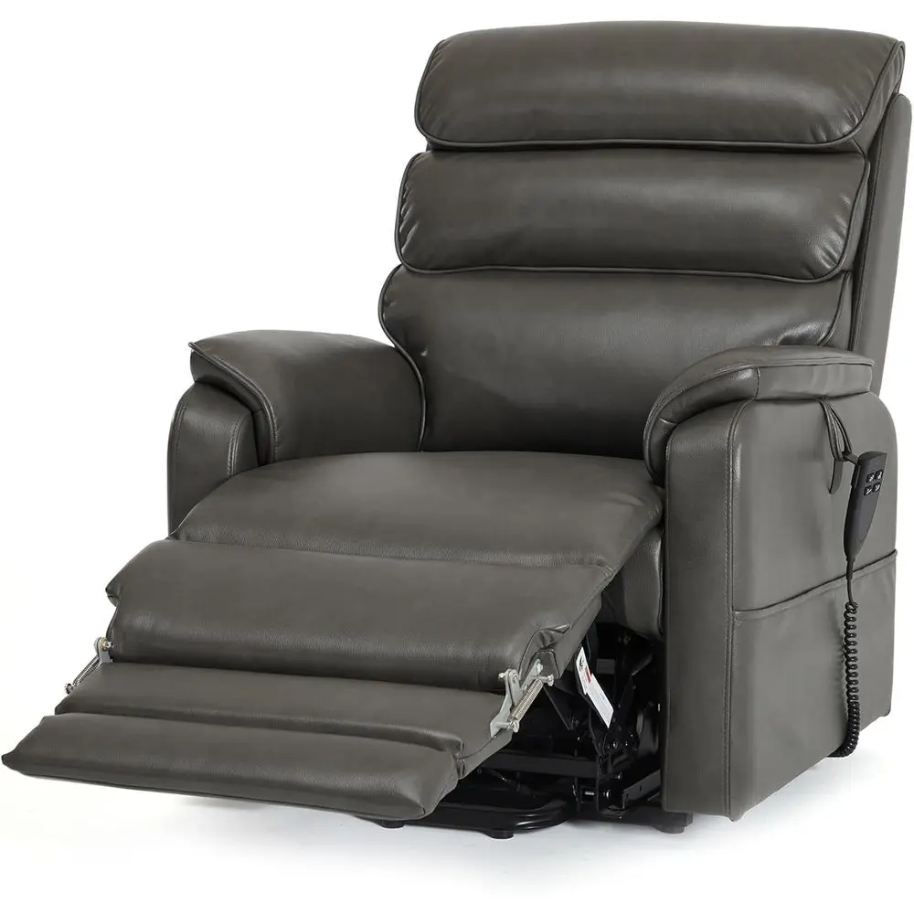 

Dual Motor Power Lit Recliner Chair or Tall Man, Lay lat Lit Chair with Extended ootrest, Ininite Position Reclining, Heat & Mas