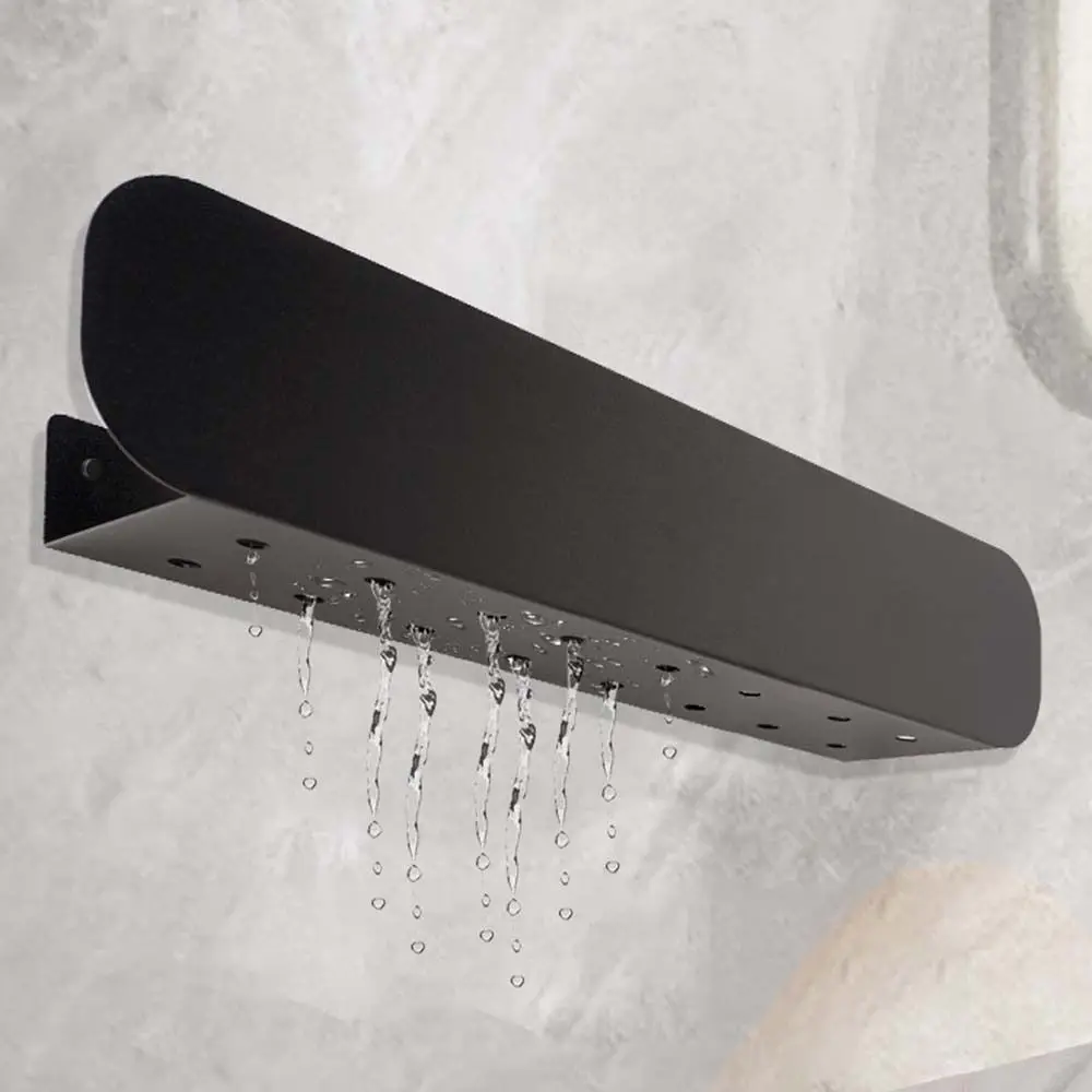 

Настенная полка для хранения в ванной комнате, большая вместимость, экономия пространства, из нержавеющей стали, антикоррозийная, прочная, для душа