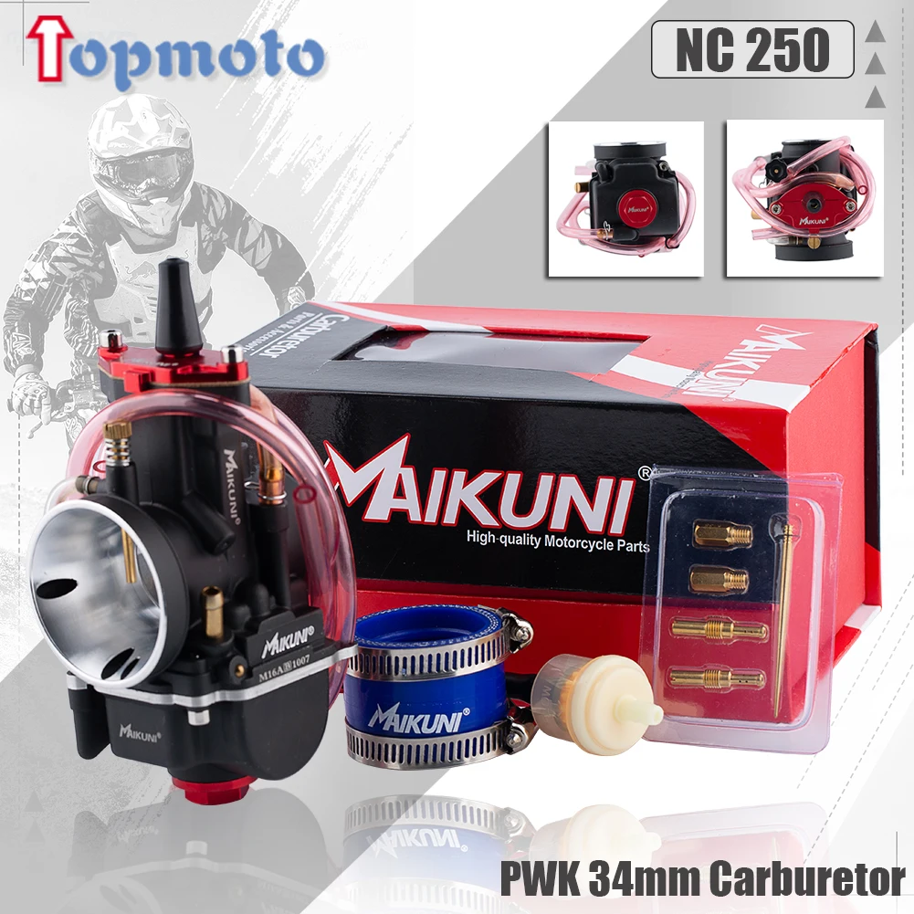 Universal Motorcycle PWK 34mm Carburetor For ZongShen NC 250 250cc Water Cooled 4V Engine Dirt Bike MX High Performance