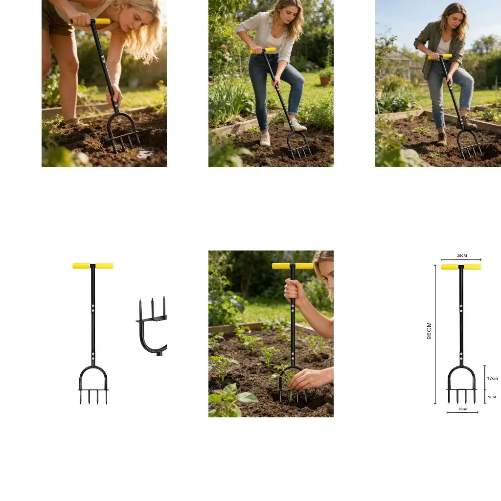  Lightweight 4 Prong Soil Aerator Great For Small Gardens And Flower Areas