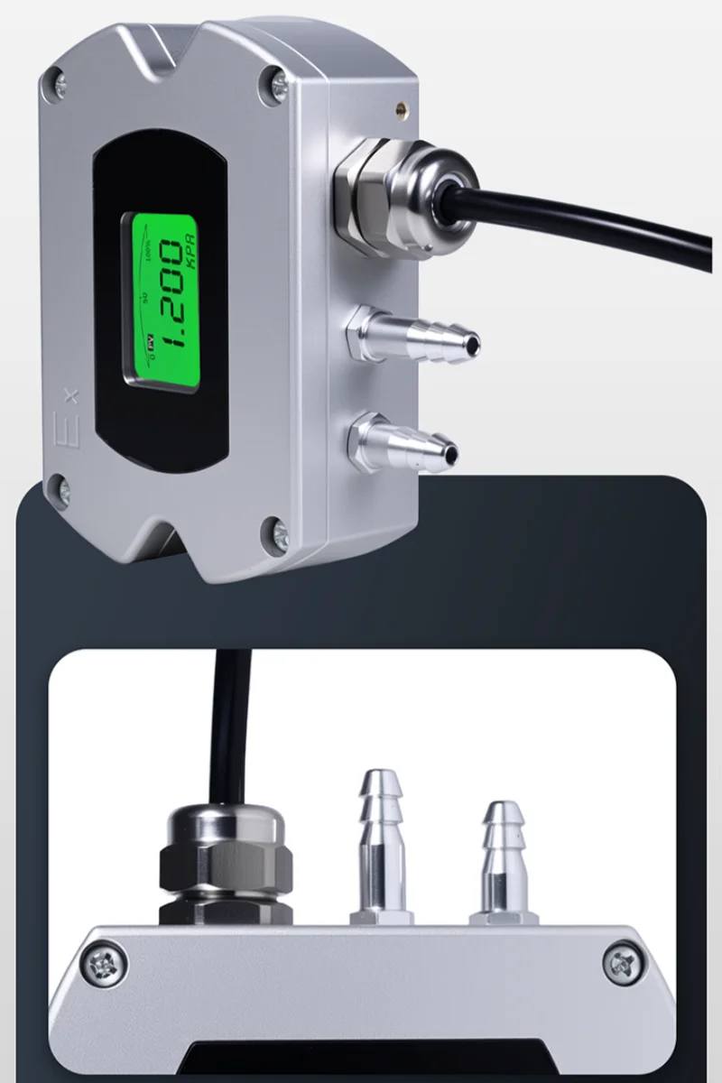 EX Typeair Differential Pressure Transmitter 0-10V 4-20mA Analog Output Sensor 3kpa 5kpa 10kpa Range Customized