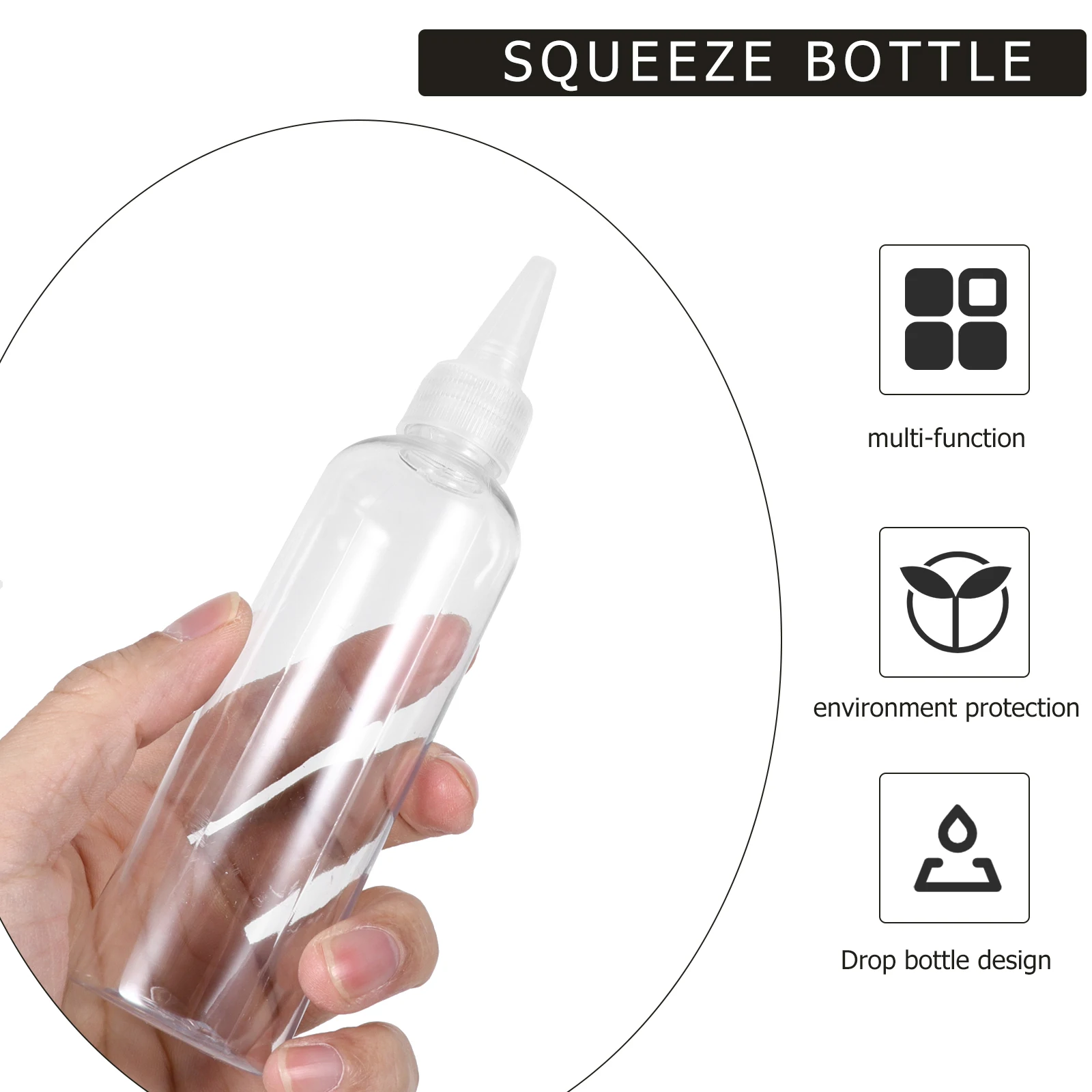 

Plastic Dropper Bottles Empty Liquid Containers Squeeze Beak Bottle Small Flow Rustproof Durable Shampoo Storage Craft Paint