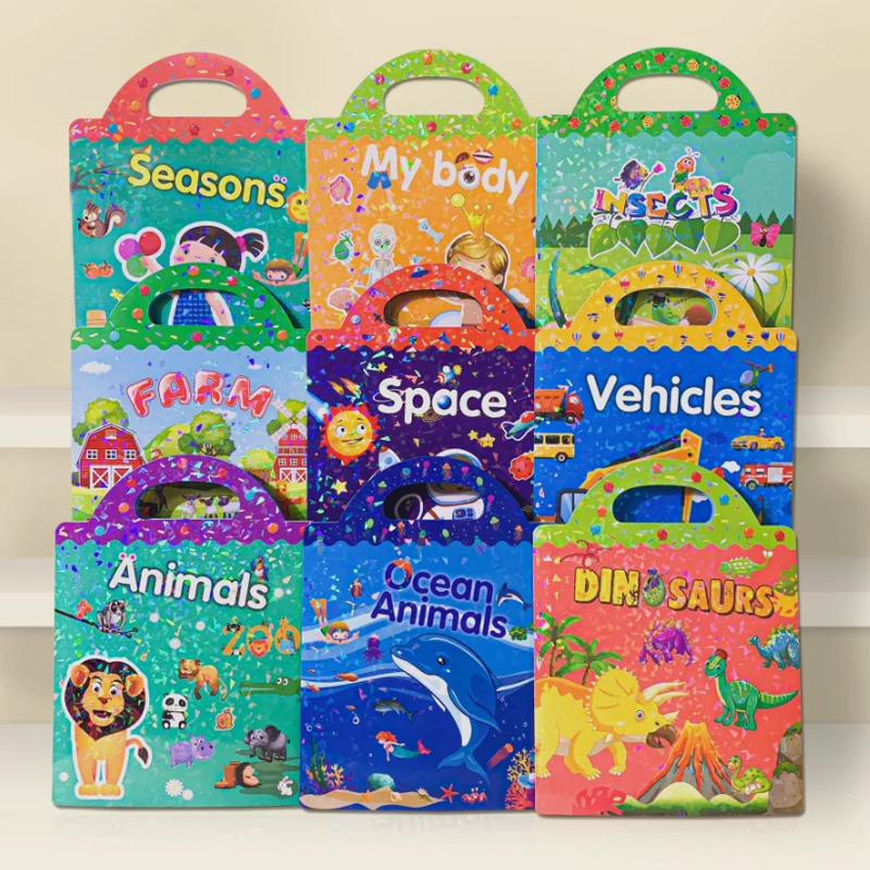 

Многоразовая книга-наклейка для детей, транспортные средства, наклейки на грузовик, образовательные наклейки для путешествий, книги для активного отдыха для маленьких девочек и мальчиков