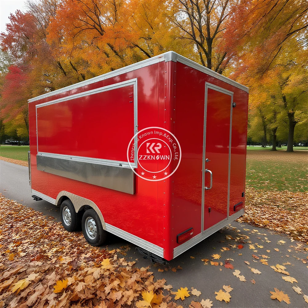 

Outdoor Kiosk Mobile Food Trailer Street Snack Coffee Kiosk Catering Truck Trailer Concession Fast Food Trailer With Kitchen