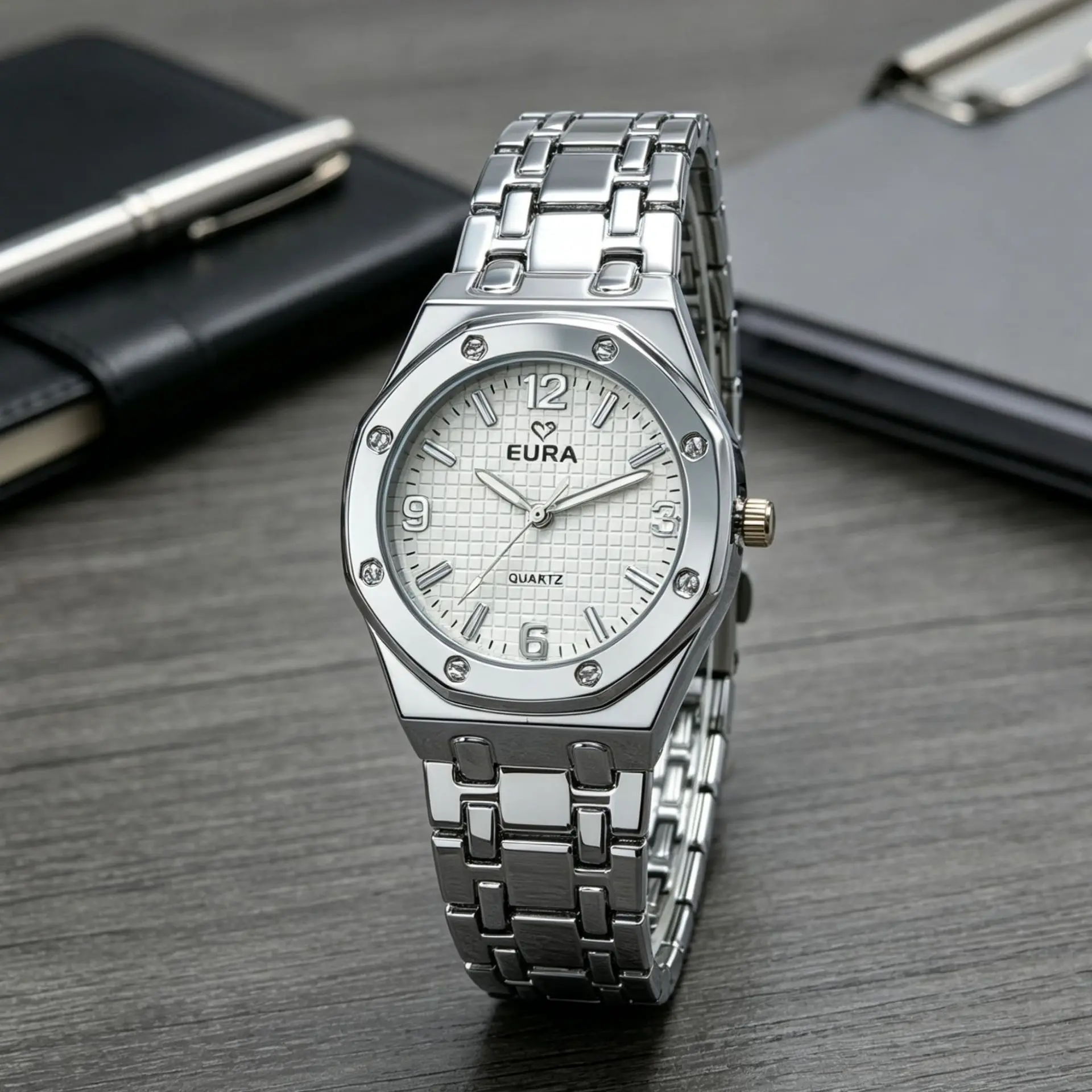 New Steel Belt Large Dial Women's Watch Fashion Women's Business Watch
