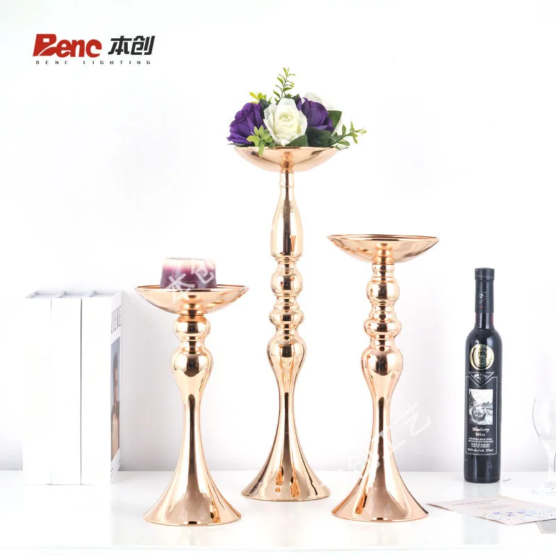 Props Wrought Iron Golden Mermaid Candle Holder Flower Ware Wedding Supplies Fake Flower Decoration Vase Candle Holder Ornament