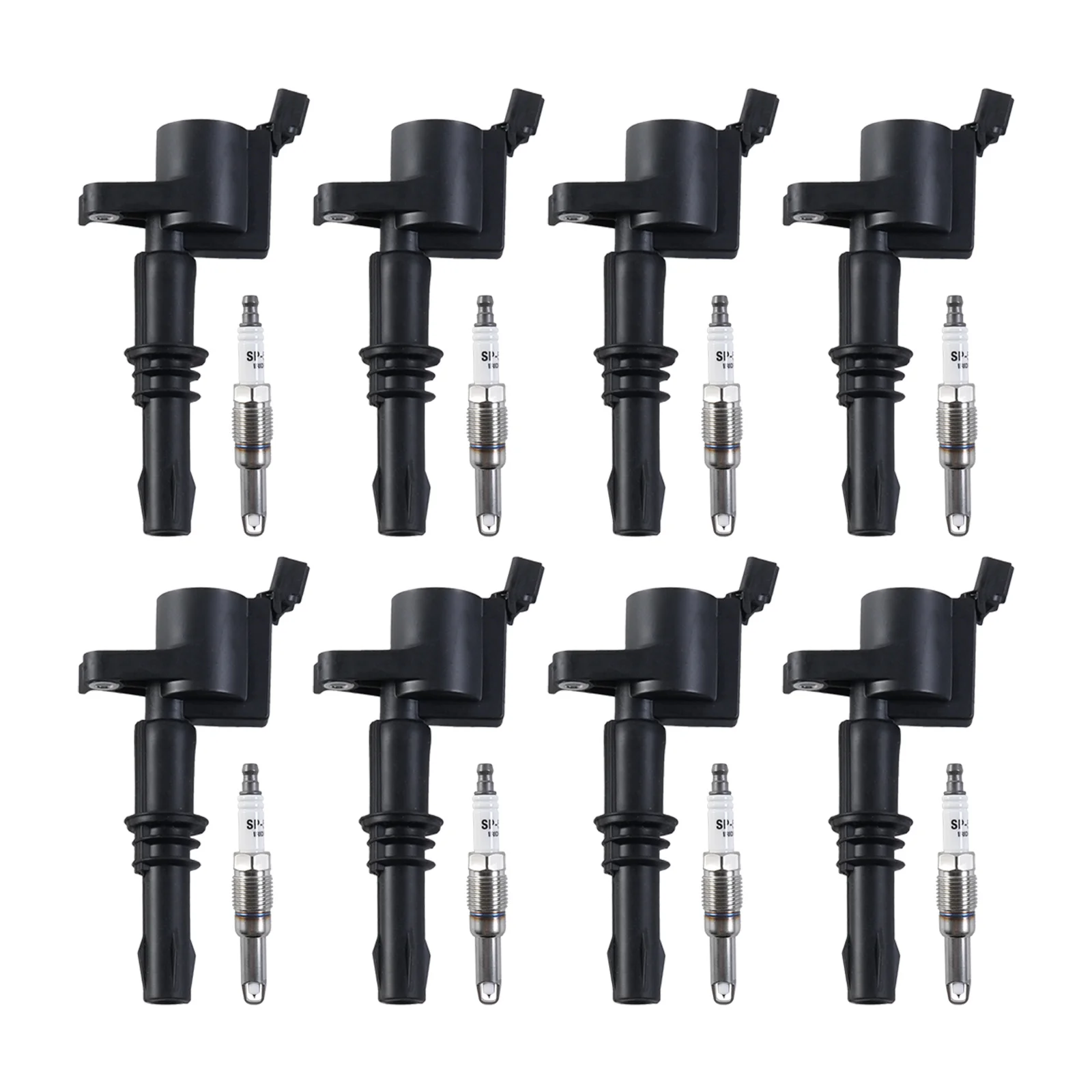8pcs Ignition Coils and Iridium Spark Plugs for Ford F-150 F-250 F-350 Mustang Explorer Expedition Lincoln Mark LT Navigator Mercury Mountaineer V8 5.4L 4.6L Engine Parts FD508 UF537 SP546