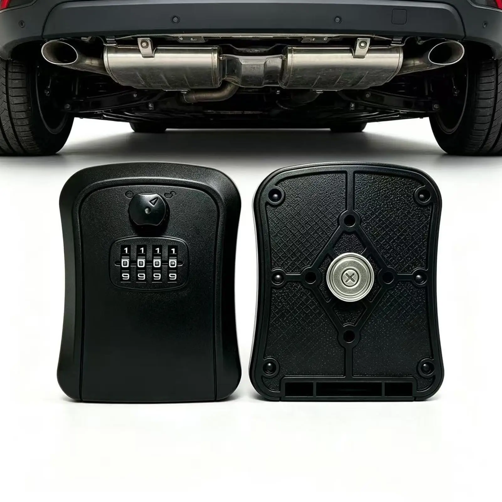 磁気車のキーホルダー-4-桁コードリセット可能防水収納容器磁気キー収納ボックス車トラック-suv-車両用