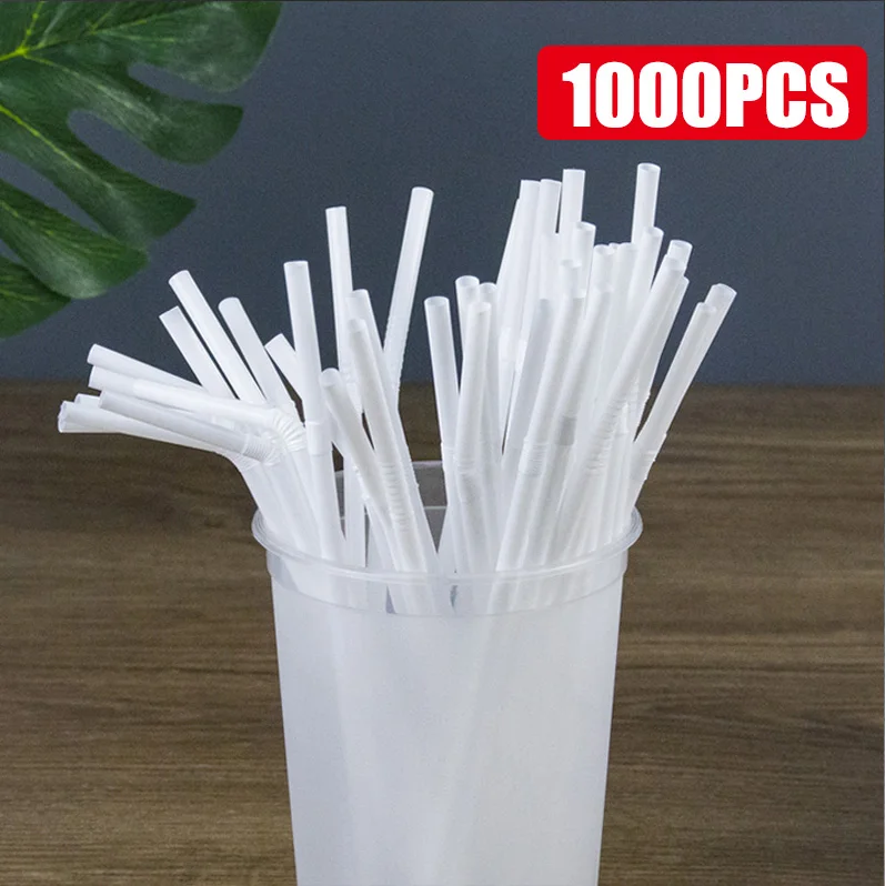 50-1000 Stuks Veelkleurige Rietjes Rietjes Melk Thee Bar Party Bruiloft Keuken Woonaccessoires Drank Zwart Stro Groothandel