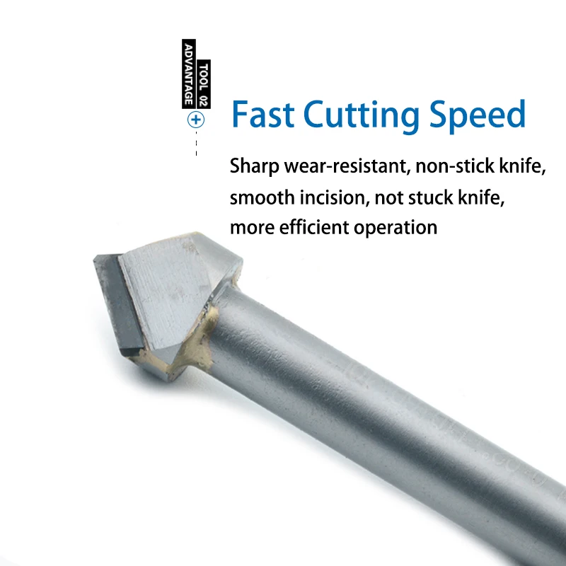 الخامس شارب الرخام PCD النقش قاطعة المطحنة الشق Endmill الجرانيت CNC الماس MDF النجارة راوتر بت