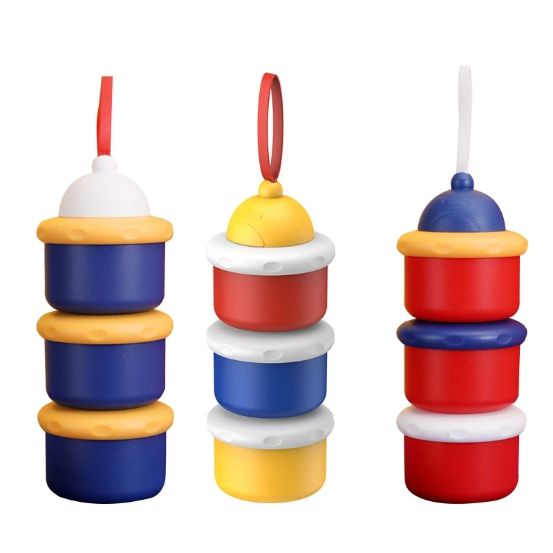 L5YF Milk Powder Storage Box 3 Layers Baby Formula Dispenser Infant Essential Cereal Snacks Container for Toddle Travel Outdoor