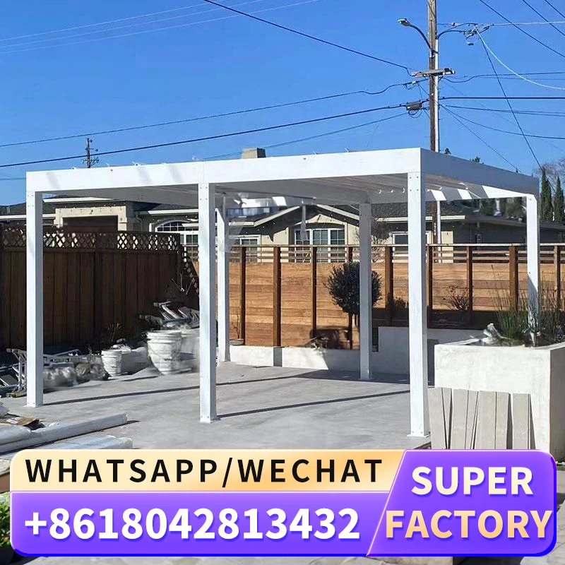 Exterior Windproof Transparent Outside Blackout Pergola Outdoor Window Blinds Blackout Curtains Compatible Cith M04 304