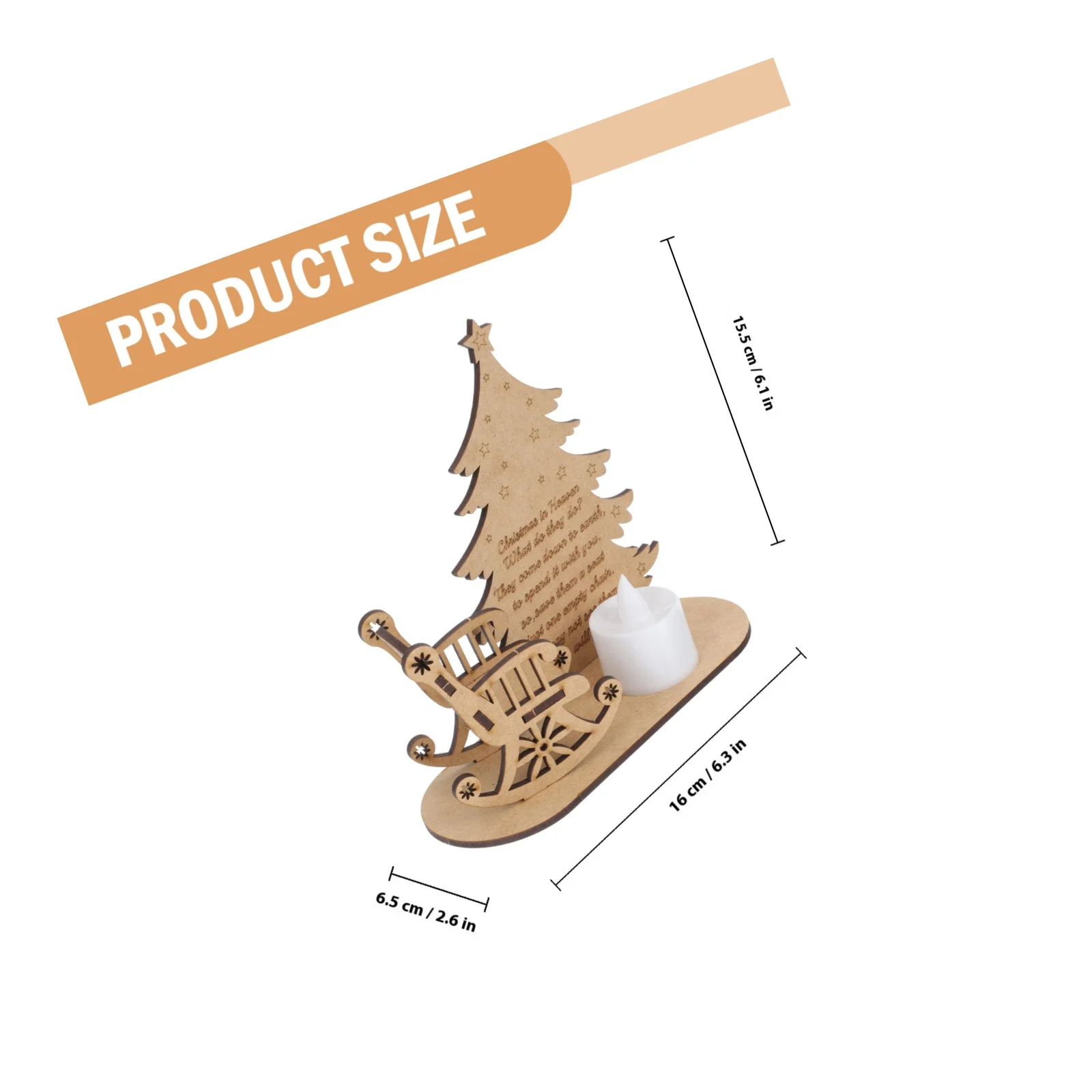 1 шт., рождественские украшения из дерева «сделай сам», изысканный дизайн стула, напишите свои желания, праздничный декор, длительное использование, украшение для помещения