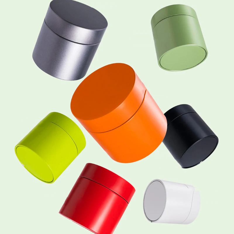 Coffee Caddy Organizer Household Storage Kitchen Gadgets Mini Tinplate Box Tea Can Small Travel Portable Container Jar Sugar view 4