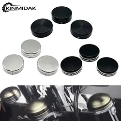 Motorcycle Upper Fork Stem Covers CNC Nut Caps For Harley Sportster XL883 1200 1988-2013 Dyna 06-17 Softail Fatbob Super Glide