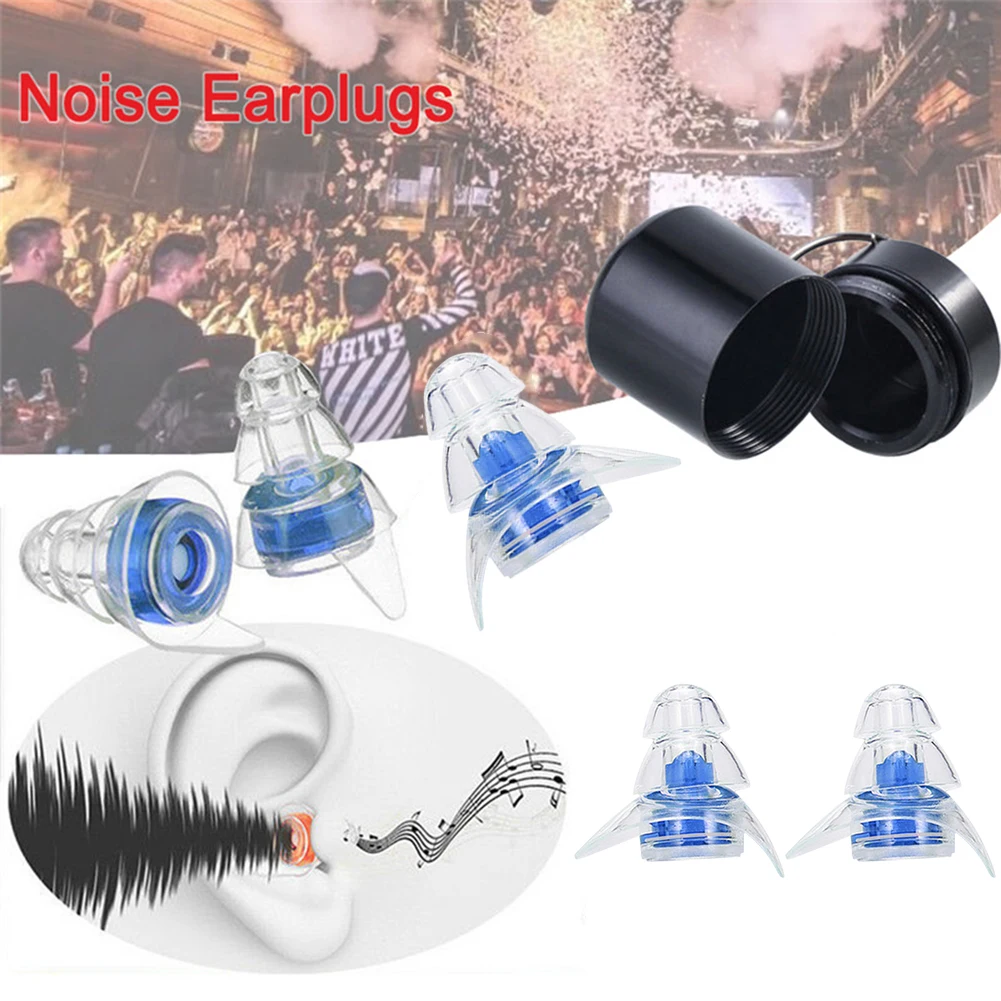 1 Pair Anti-noise Plugs Noise Reduction Sound Insulation Earplug Reusable Flexible Earplugs for Sleeping Study Concert Hearing