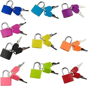 

Luggage lock with key, small luggage padlock metal padlock mini key padlock suitable for school gym classroom pairing games