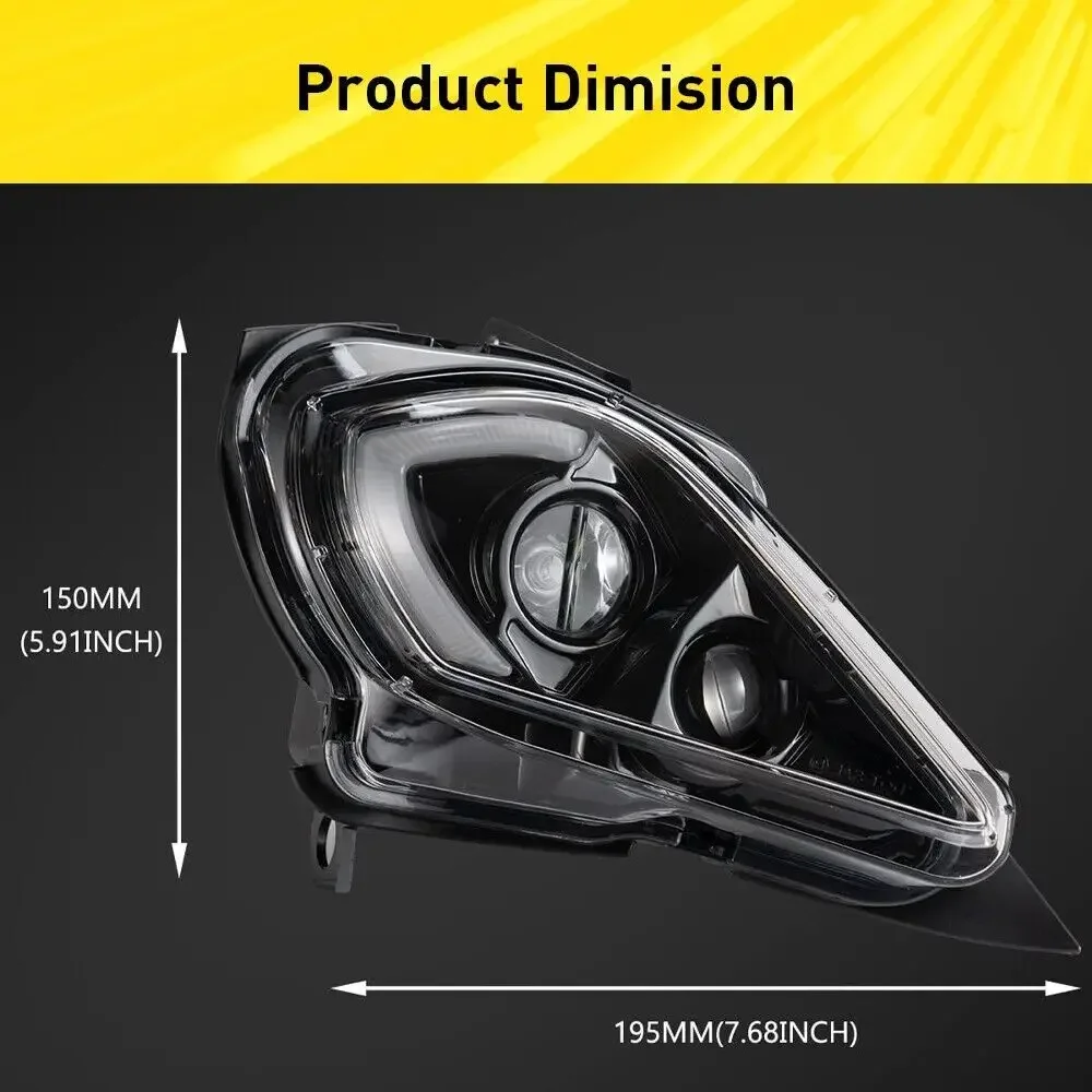 لياماها YFZ 450 450R 450X رابتور 700 700R 2006-2025 250 350 ولفيرين 350 450 2006-2009 زوج LED المصابيح الأمامية مجموعة مصابيح الرأس