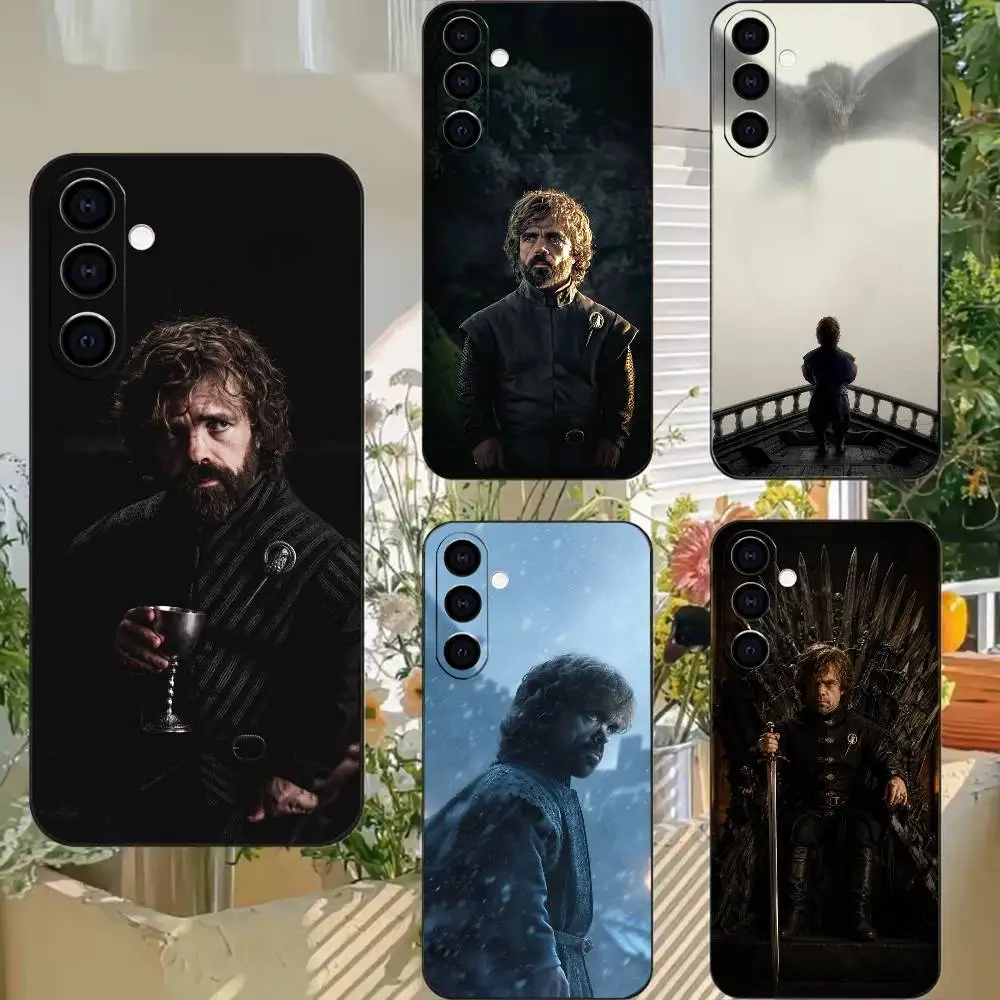 Funda de teléfono T-Tyrion T-Tyrion L-Lannister para Samsung A72,A71,A72,A70,A53,A52,A51, funda negra suave de TPU