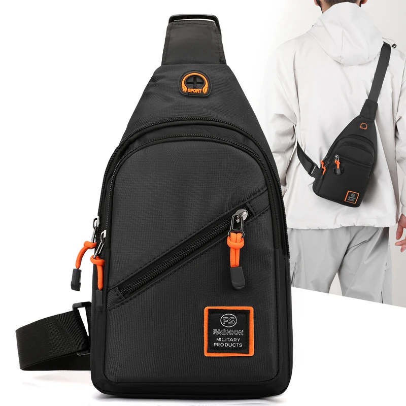

Men's Chest Bag Waist Bag Messenger Bag Earphones Multifunction Travel Shoulder Bag Casual Business Bag Phone Bag