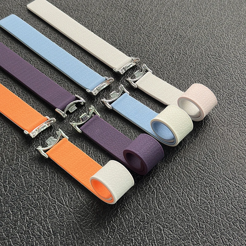Silicone Bicolor Strap For Xiaomi Mi Band 10 9 8 Magnetic Loop For Xiaomi Smart Band 8 9 NFC Watchband Correa Band 10 Bracelets image 2