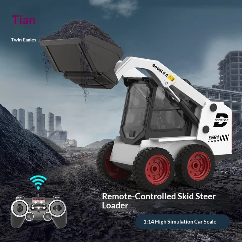

Double E Remote Control Skid Steer Loader E594 001 1 To 14 Shovel Bulldozer Engineering Construction Vehicle Toy For Adults