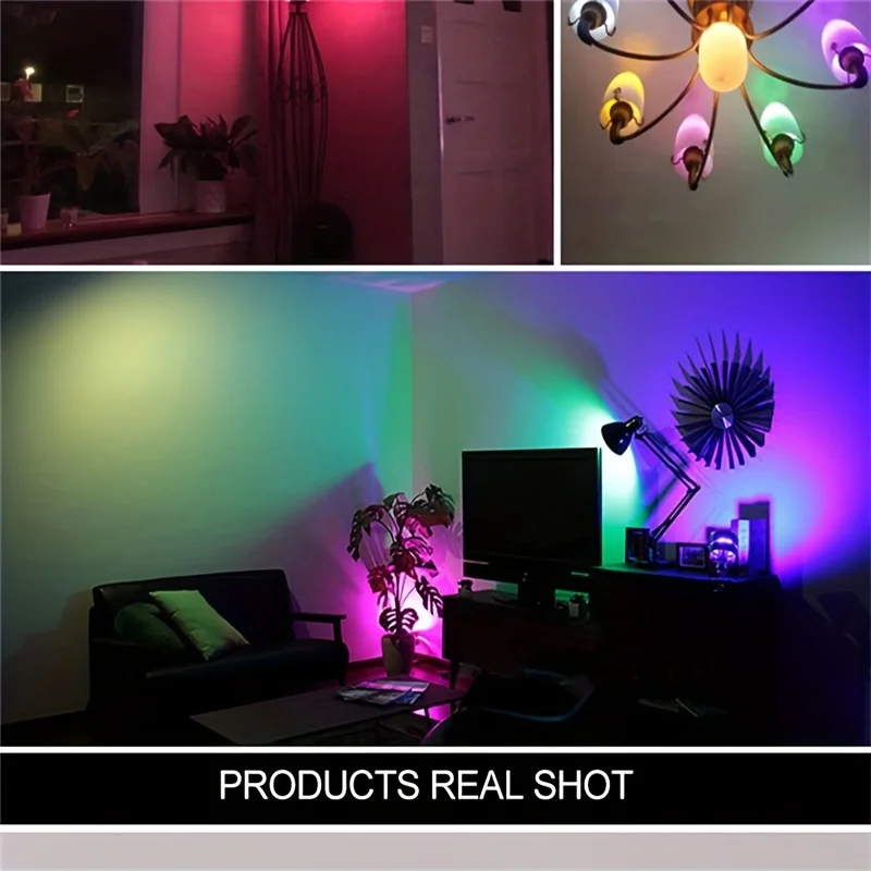 16 ألوان RGB لمبة LED متعدد الألوان لمبة E27 220 فولت الإضاءة المنزلية عكس الضوء 24 مفتاح التحكم عن بعد مصباح ذكي مصباح لتهيئة الجو