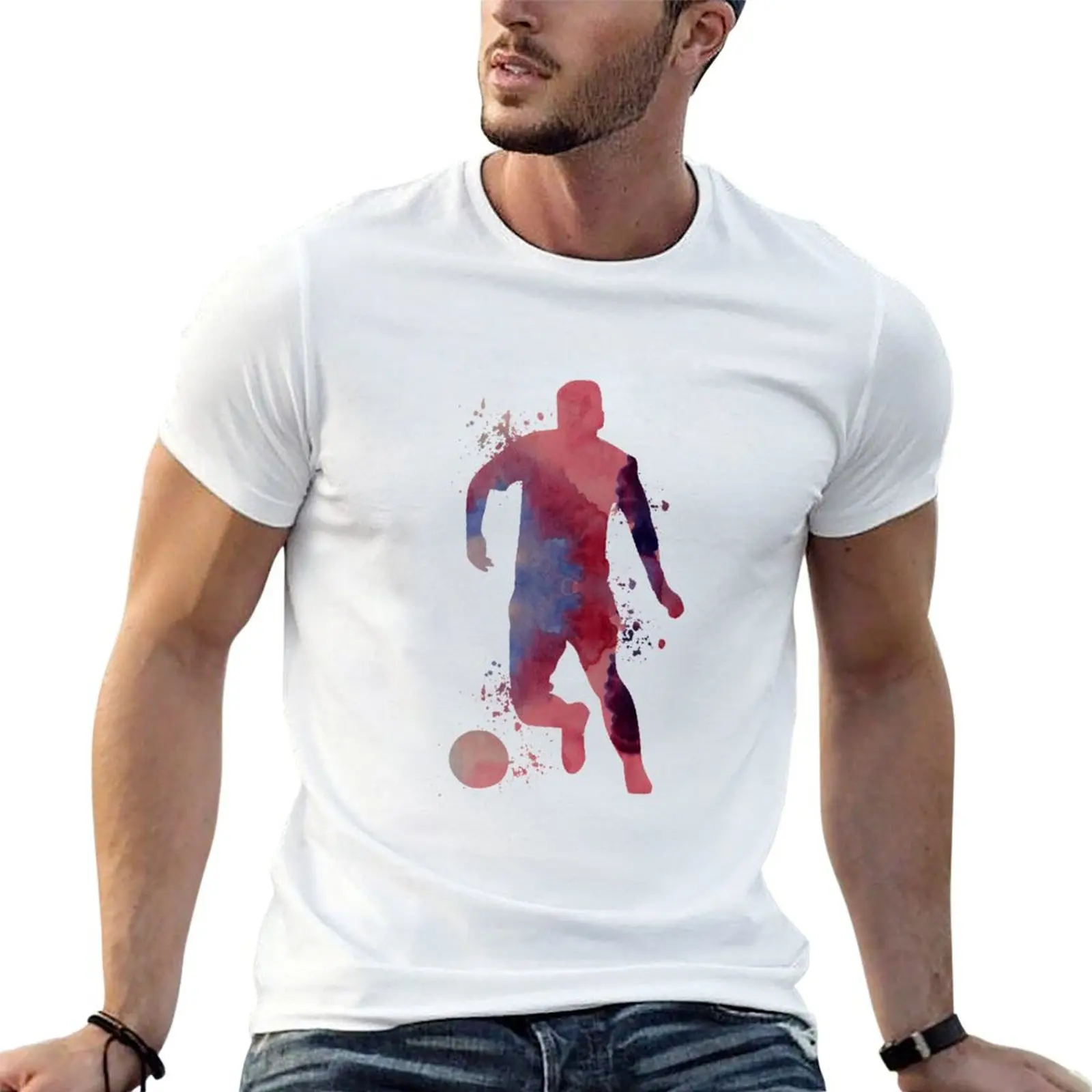 Soccer player T-Shirt Daily Casual Short Sleeve Tee Shirt