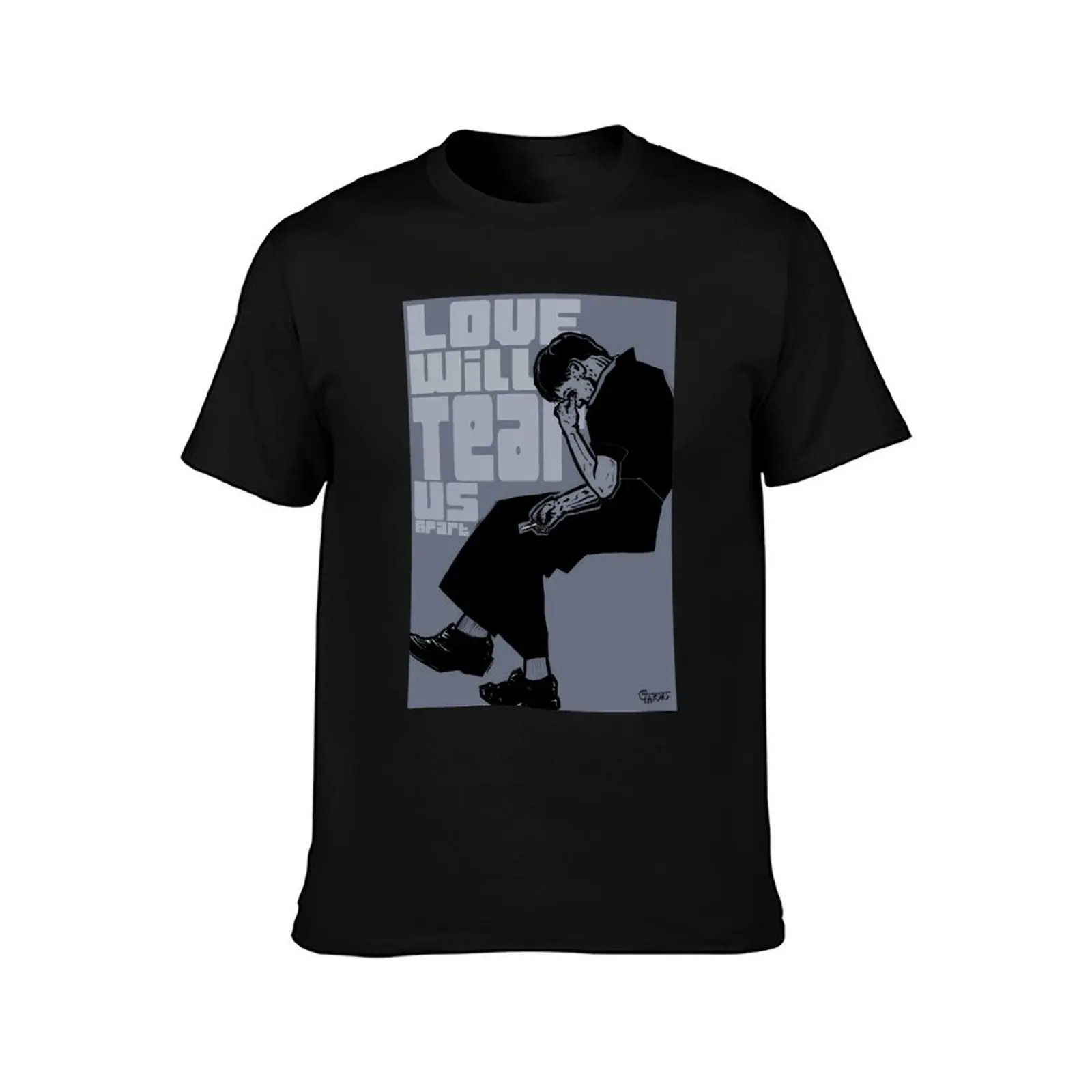 Love Will Tear Us Apart T-Shirt Summer Casual Cotton Tee Oversized Streetwear Tops Vintage Graphic Print Unisex Men Women