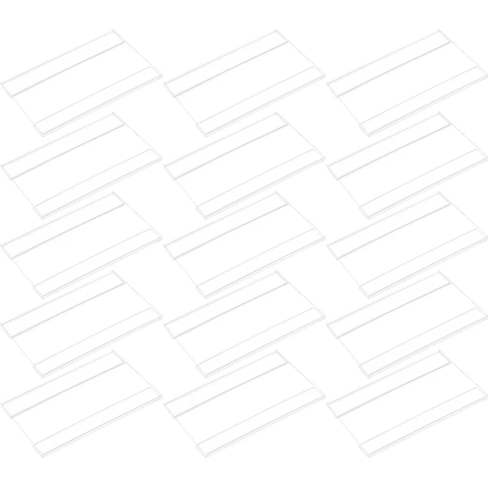 

15Pcs Shelf Price Label Holder Strong Acrylic Label Holders for Supermarket Retail Price Display Sign Holder Organizer