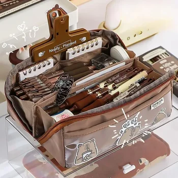 10-poziomowy przezroczysty długopis o dużej pojemności Card-pibara z pięknym wyglądem, wielofunkcyjny piórnik dla dzieci