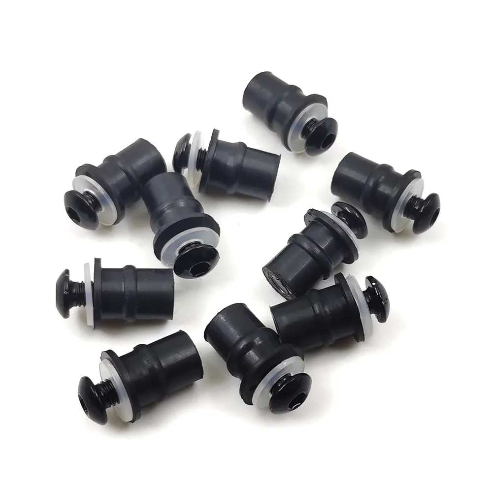 10 Stück M5 Windschutzscheibenbolzen Windschutzscheiben-Befestigungsschraube Mutter Unterlegscheibe für Kawasaki Ninja Honda CBR Suzuki GSXR Yamaha YZF R1 R3 R6 R7 – Detail 4