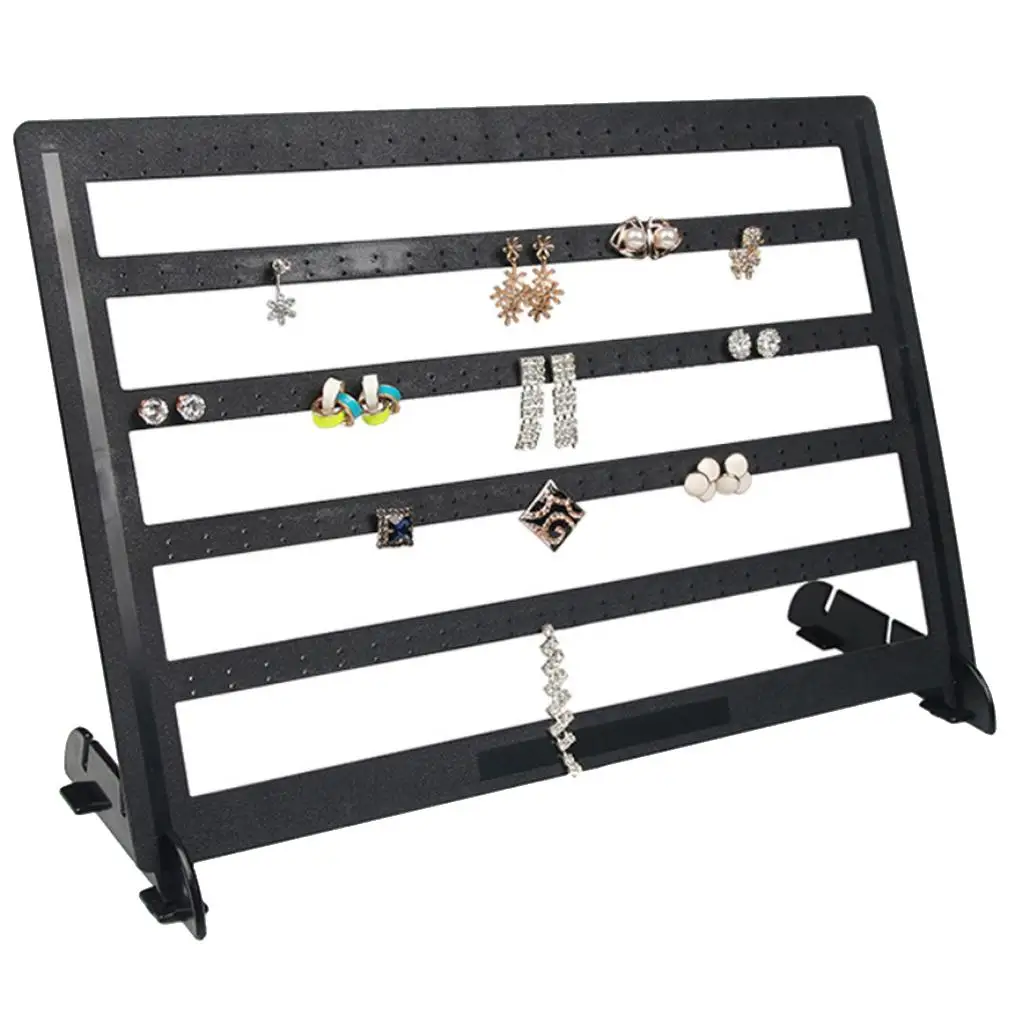 Black ABS Jewelry Display Stand Rack Earring Display Holder with Removable Feet for Jewelry Making Accessories