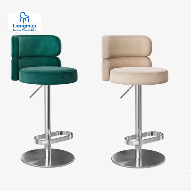 

Эргономичные барные стулья с золотыми ножками, скандинавская минималистичная спинка, расслабляющая стойка, барные стулья, регулируемая мягкая мебель для бара Sillas De