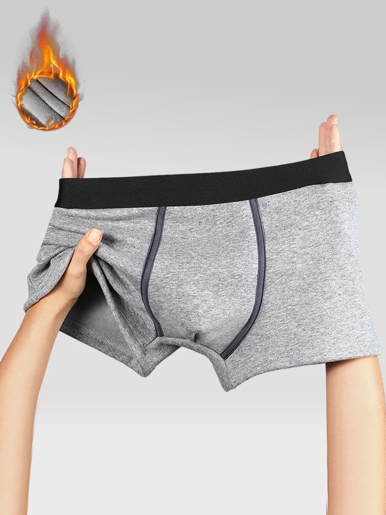 Warm ondergoed heren plus fleece verdikte herenboxers herfst- en winterwintershorts hoofd jongens sportboxers