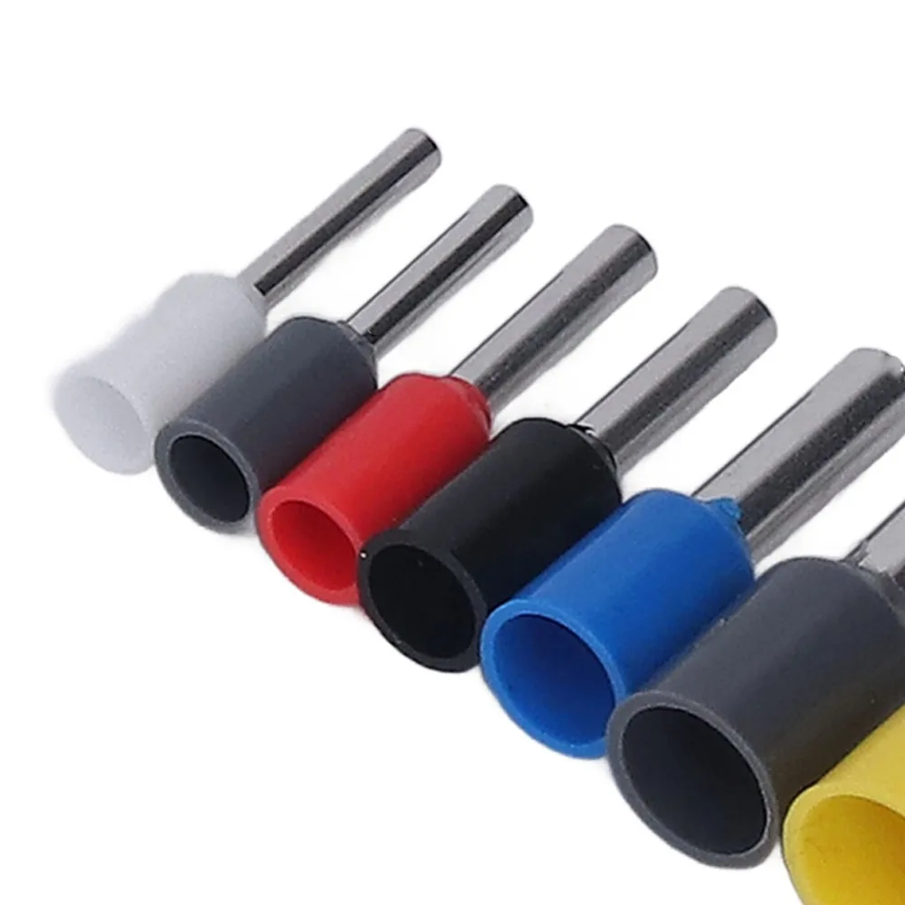 1200 Pcs 0.5mm-10mm Cold Pressed Terminals 22 AWG to 8 AWG Copper and PVC Wire Ferrule Terminal Kit Assortment 8 Different Size