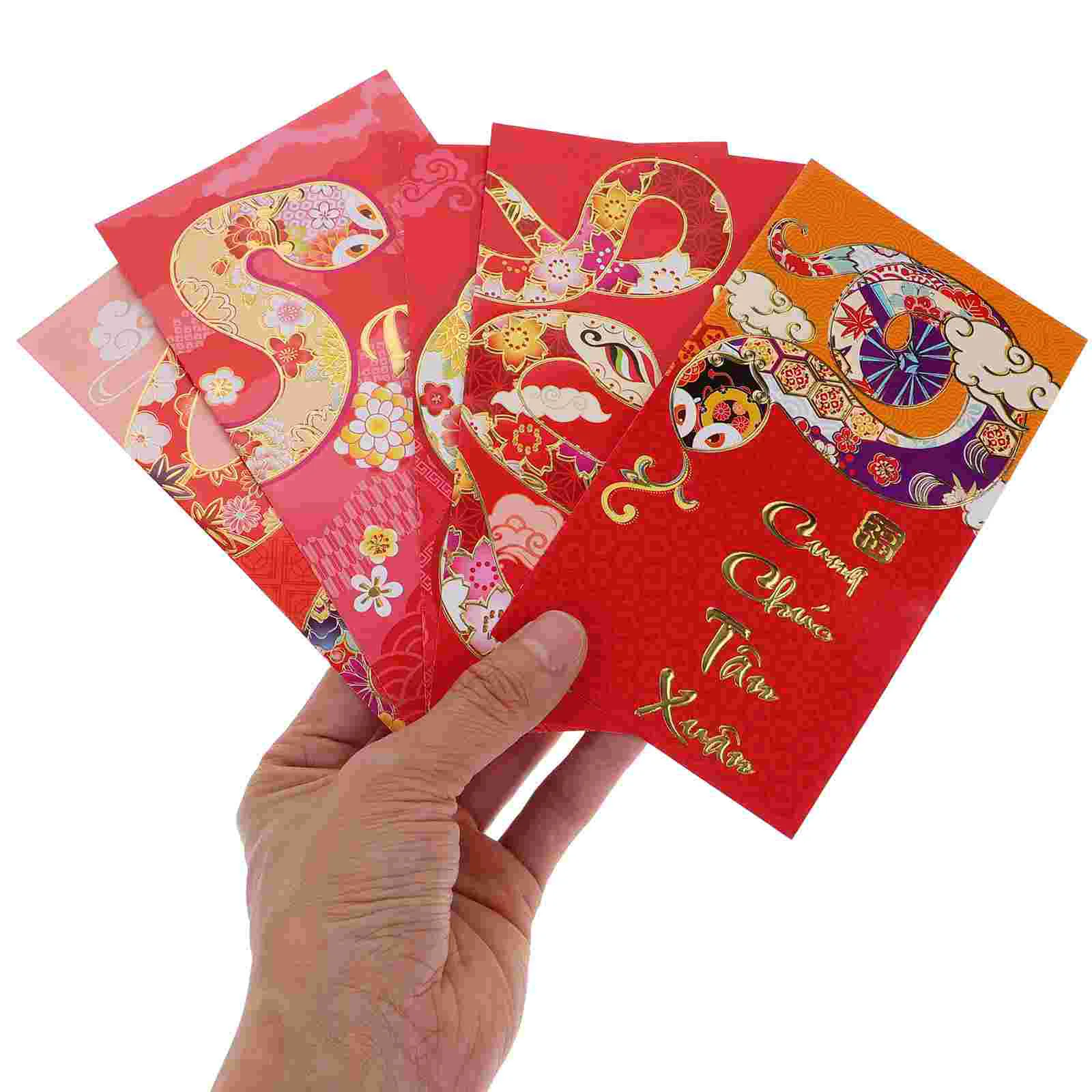 30 Stuks Nieuw Jaar Van De Slang Lente Festival Rode Envelop Bruid Bruiloft Decor Papier Vietnamese Hongbao