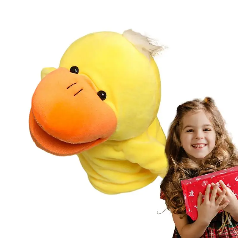 Hand Puppets For Kids Stuffed Animal Puppet With Working Mouth Plush Storytelling Props Story Time Doll Soft Animal Plush Toy